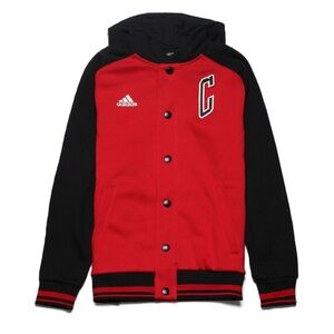 ADIDAS Chicago Bulls NBA Red & Black Train Jacket, Full Zip Hoodie, Sz M